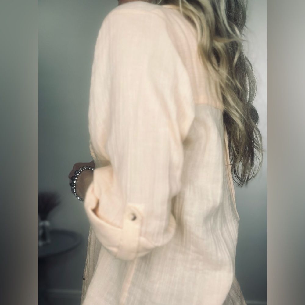 Japna Peach Button-Down Shirt - Picture 3 of 4